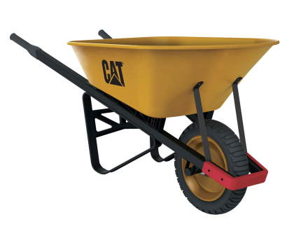 Narzędzie ogrodnicze Cat Taczka j-series 6' steel 250kg pneumatic tire